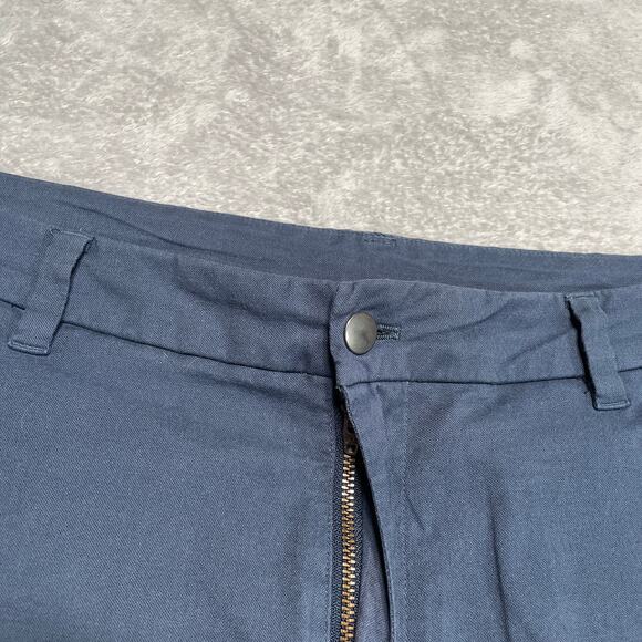 Lululemon Shorts Mens 36 Blue Commission Relaxed Qwick Oxford Casual Basic - Picture 6 of 10